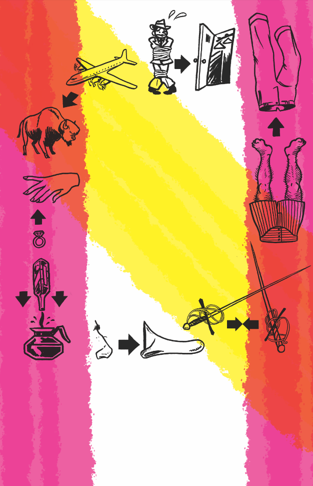 Digital cartoon poster art for Moon Over Buffalo