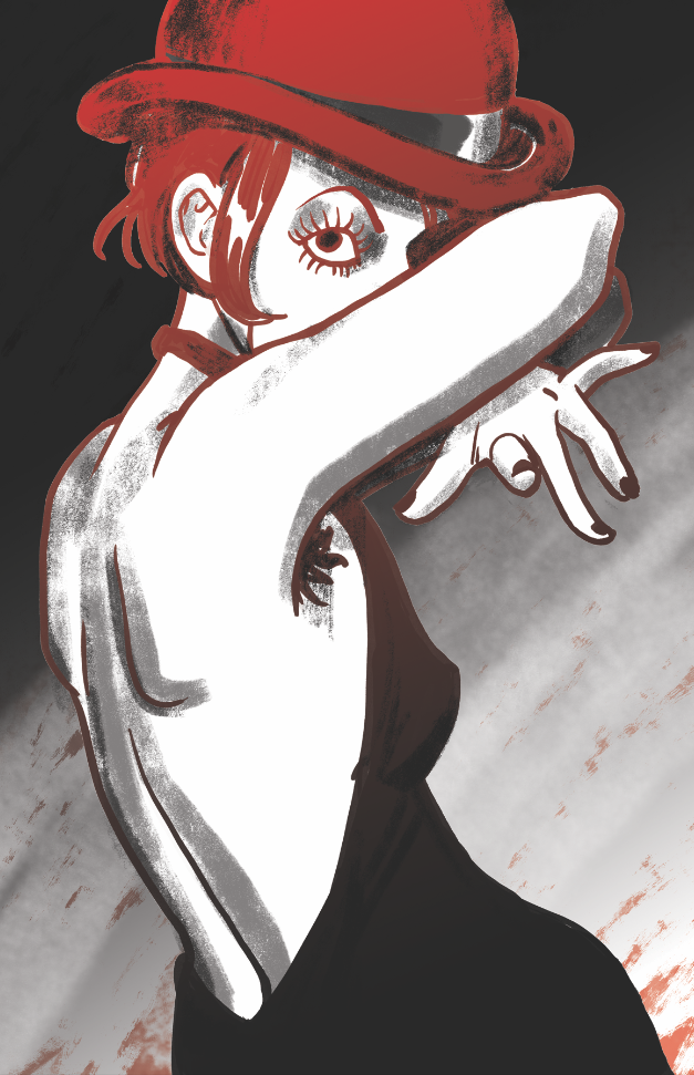 Illustrated poster art for Cabaret