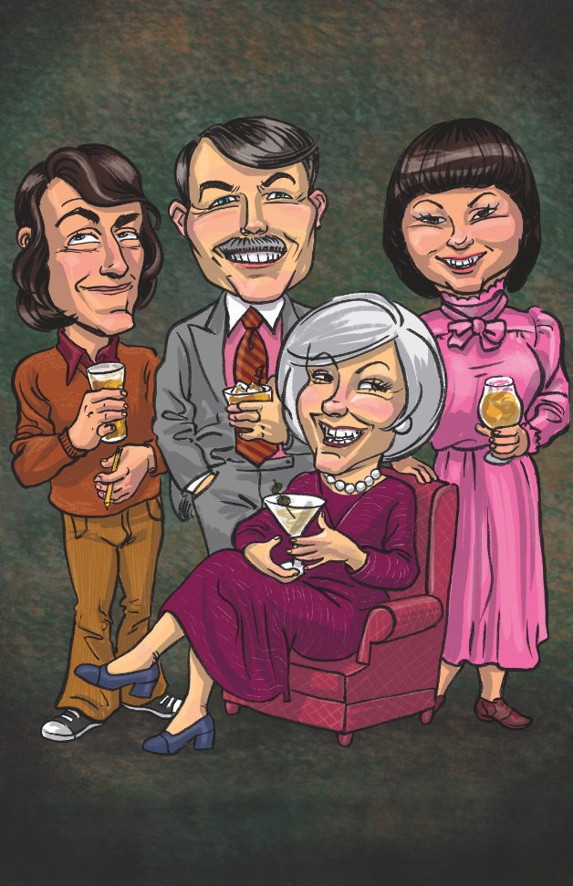 Illustrated poster art for the Cocktail Hour