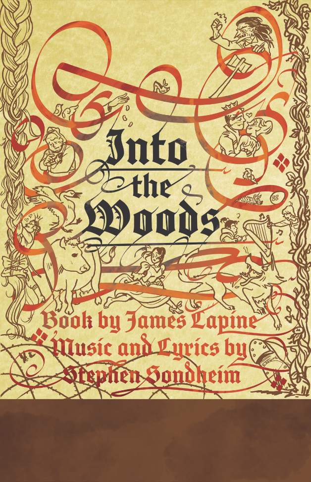 Digital illustration and lettering for the poster for Into the Woods