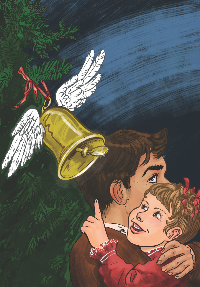 digitalillustration for poster art for It's a Wonderful Life