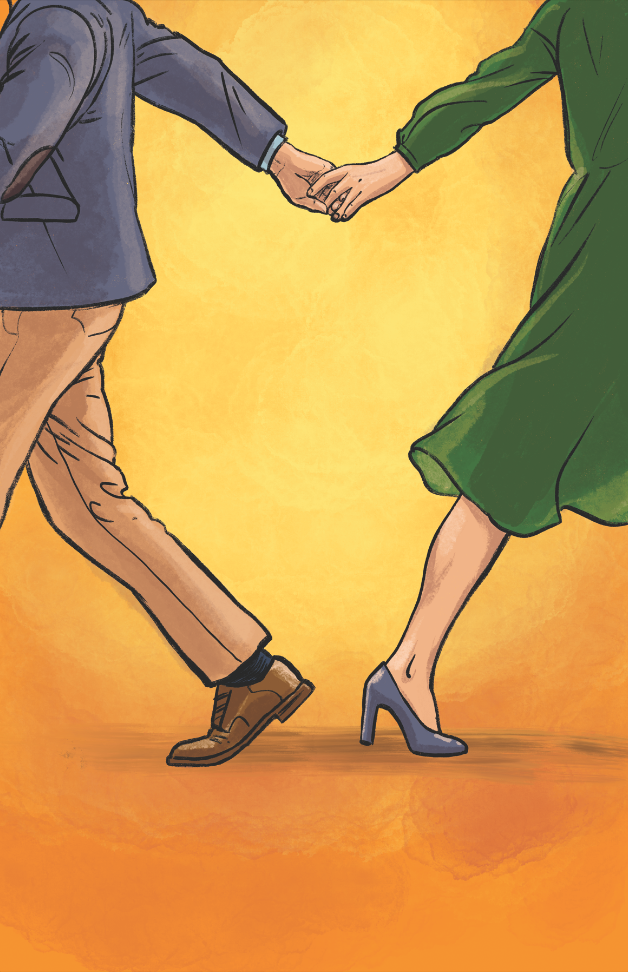 Digital illustration for poster art for The Last Five Years