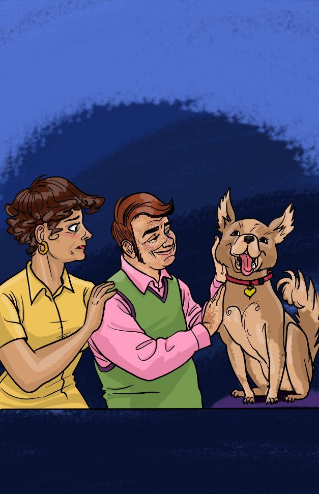 Digital cartoon poster art for Sylvia